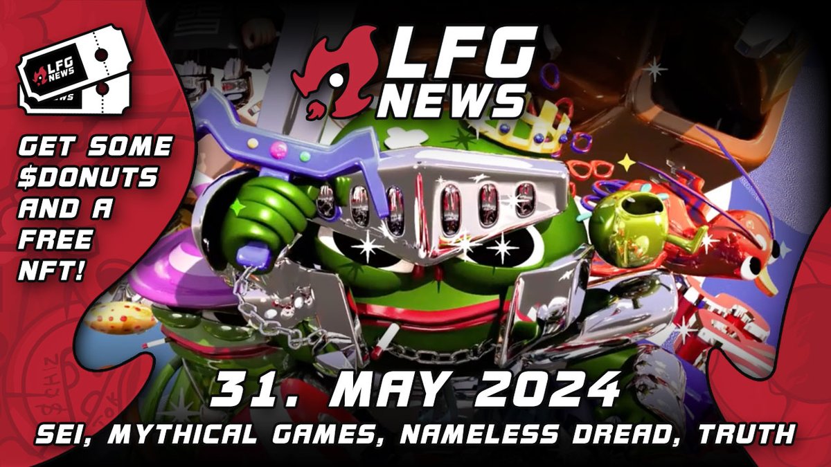 Today’s (31/05) LFG NFT News 🔥🚀

- Sei NFTs now on OpenSea
- Mythical Games partnership with Pudgy Penguins
- Nameless Dread sold out
- and 14 (‼️) more NFT news!

- Earn 🍩 DONUTS &amp; <a href="/GetReachxyz/">MegaReachXYZ</a> for 💚 &amp; ♻️ this tweet!

Rapid-fire 1-minute recap in this thread! 🧵 LFG! 👇🏼