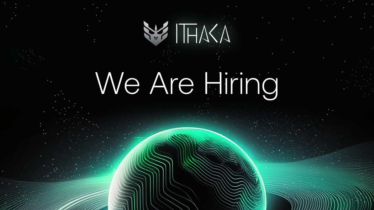 Ithaca Protocol is hiring! We are looking for talented individuals to join our team: •⁠ ⁠Full Stack Developer with Java | Rust experience ( yes, we are looking for a unicorn ) •⁠ ⁠Front End Developer •⁠ ⁠Telegram Bot Developer •⁠ ⁠WebGL Developer Send us a