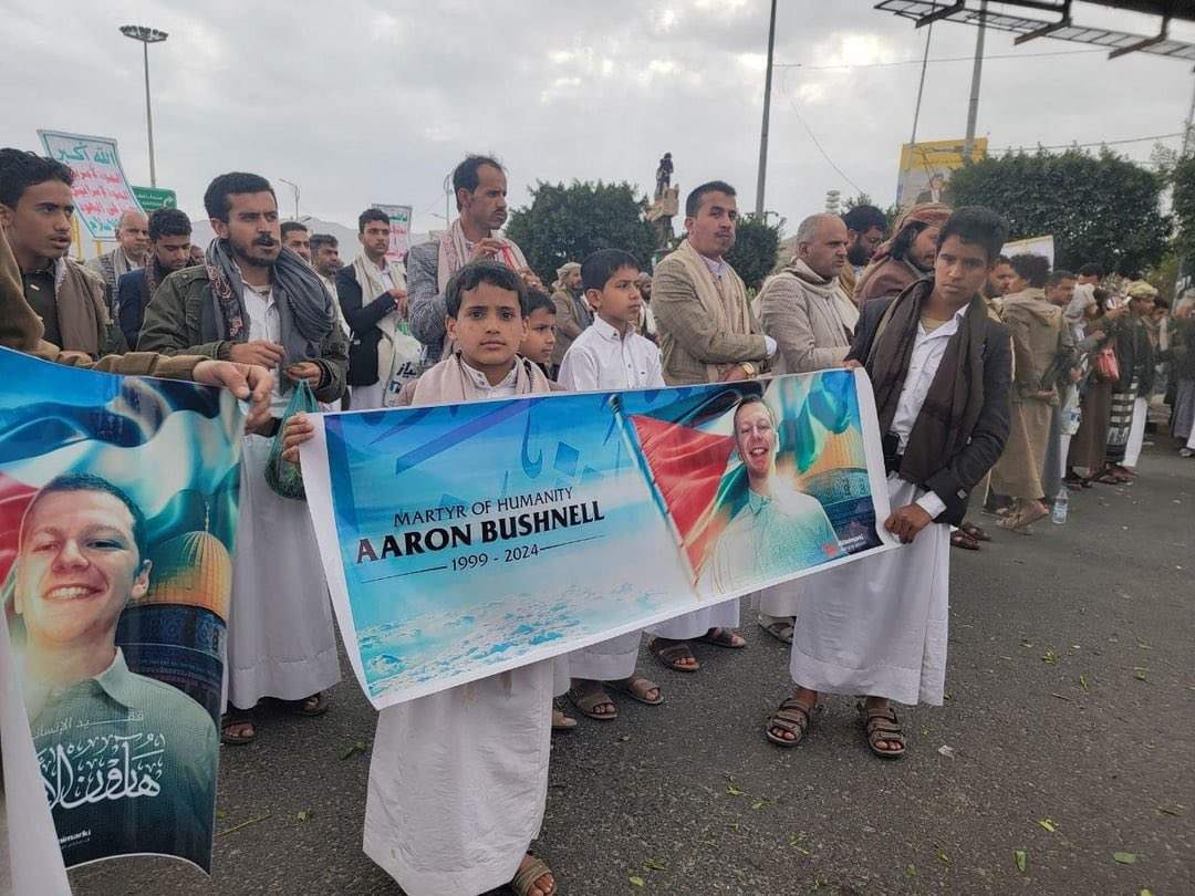 Yemen had a million man march in Sana’a behind Aaron’s image.