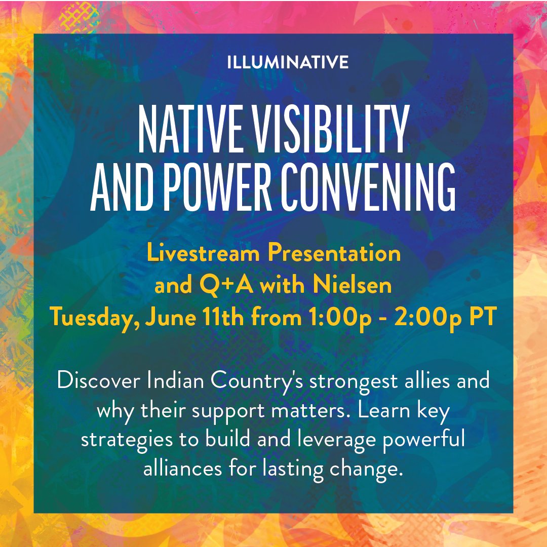 Who stands with Indian Country?

Join us Tuesday, June 11th from 1 - 2p PT to discover how Americans view current issues in Indian Country.

Register to watch the livestream: nvpconveninglivestream.rsvpify.com

#NativeVisibilityAndPower