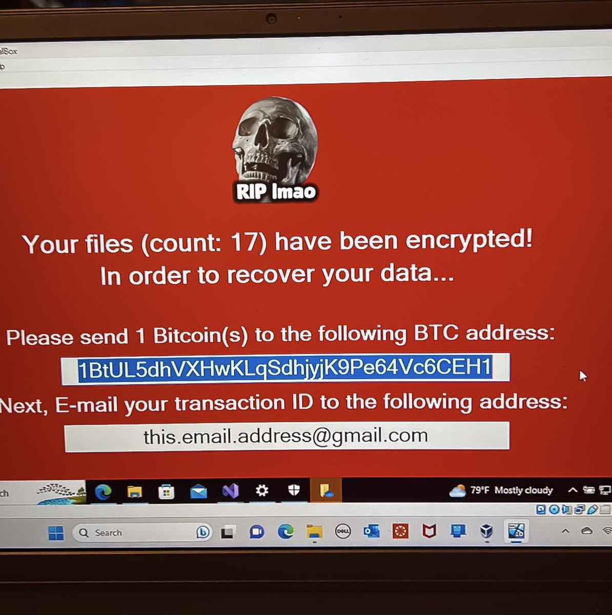 🚨 Scenario: Ransomware Attack on a Small Business

Imagine owning an e-commerce store and an employee opens a seemingly legitimate email attachment, triggering ransomware that encrypts all business-critical files. Operations halt, and a ransom note demands Bitcoin. 

Note: The