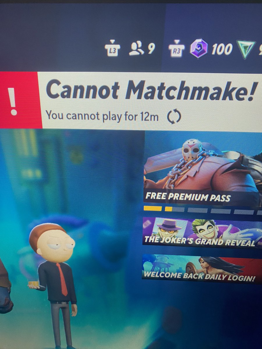 0Addicted0's tweet photo. Was trying to play with my friend on multiverse and it kicked us out if the match and now shows us this??? @multiversus https://t.co/Sf2GfrqgSC