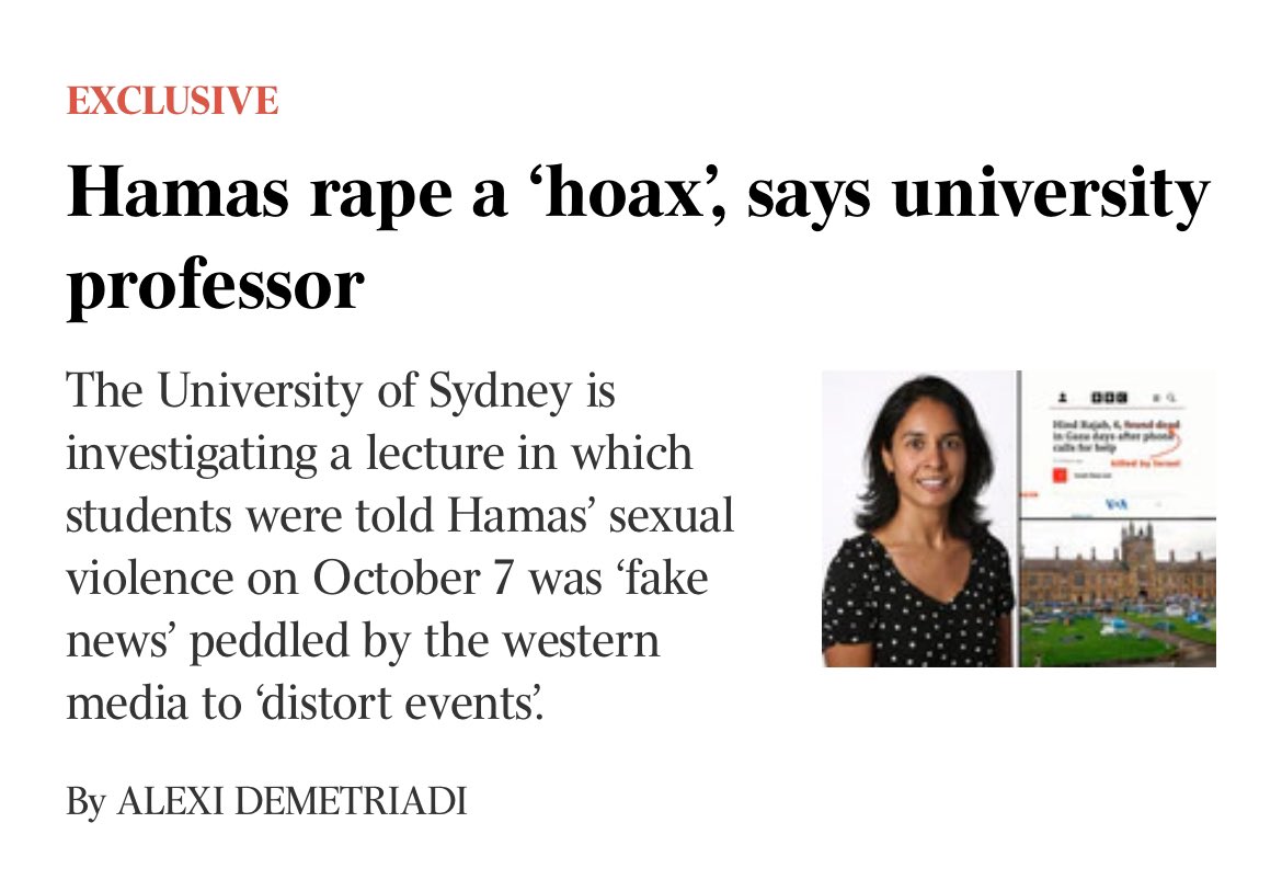 On October 7th Hamas terrorists systematically raped and assaulted Israeli women and girls. Those who turn a blind eye, are complicit in these unimaginable acts of evil.
 
#BelieveIsraeliWomen