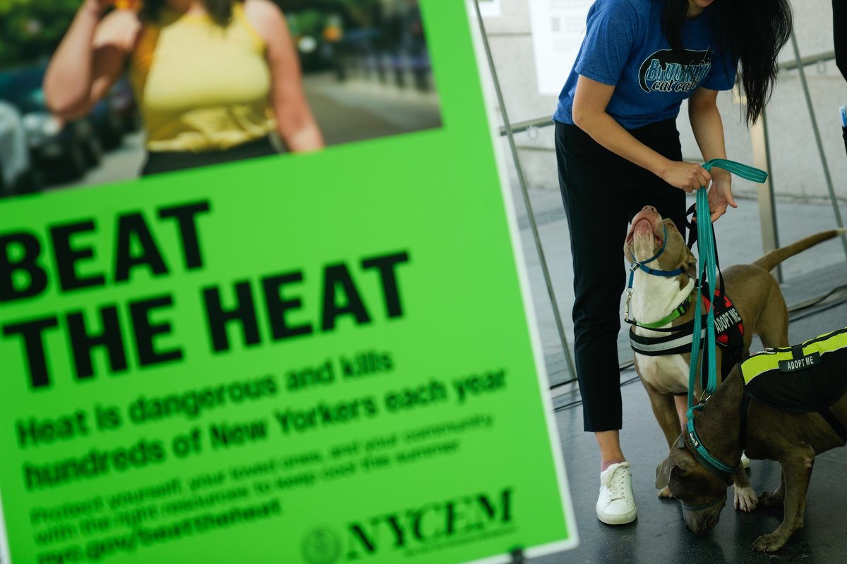 NYCulture's tweet photo. ❗️Important PSA for New Yorkers - this summer you can #BeatTheHeat with a little help from culture! 🔥 

Today, @NYCMayor Eric Adams visited @brooklynmuseum for a cool 🧊 announcement to protect New Yorkers from the increasing dangers of summer heat. https://t.co/HOd5wZXYY9