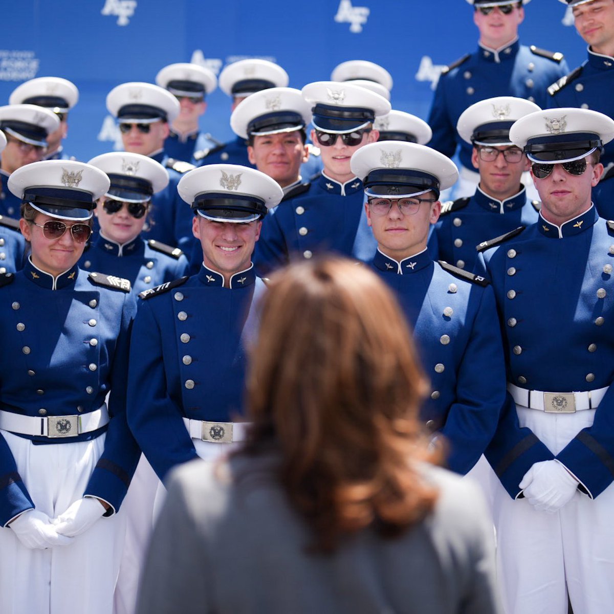 VP46Archive's tweet photo. The United States Air Force Academy Class of 2024 stands united in selfless dedication to service and to our country.

Today, it is my honor to congratulate you on taking your place in the Long Blue Line. https://t.co/t47tWWv399