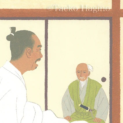 北國新聞、富山新聞連載小説 安部龍太郎さん作「銀嶺のかなた」第497~500回挿絵です。 