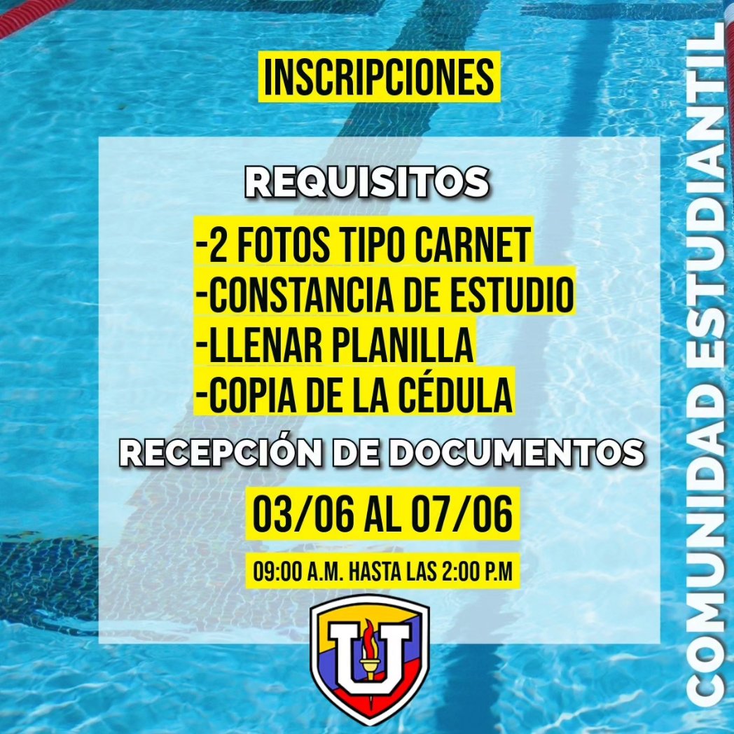 ddeportesucv's tweet image. ¡Disciplinas Acuáticas UCV dan inicio el próximo 18/06/2024! 🏊🏻♀️🤽🏻♀️
Recuerda descargar la planilla que se encuentra en el enlace de nuestro perfil de Instagram.