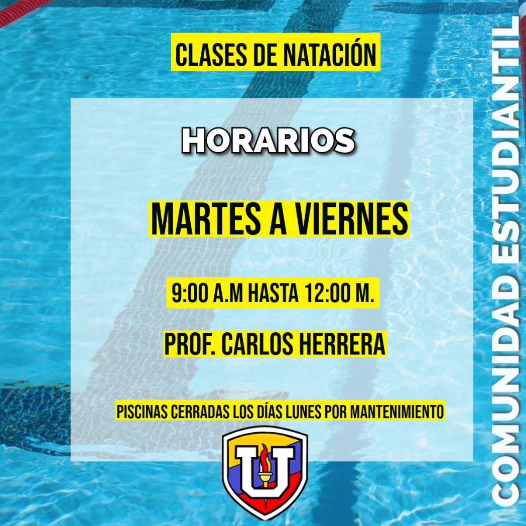 ddeportesucv's tweet image. Horarios de natación y polo acuático