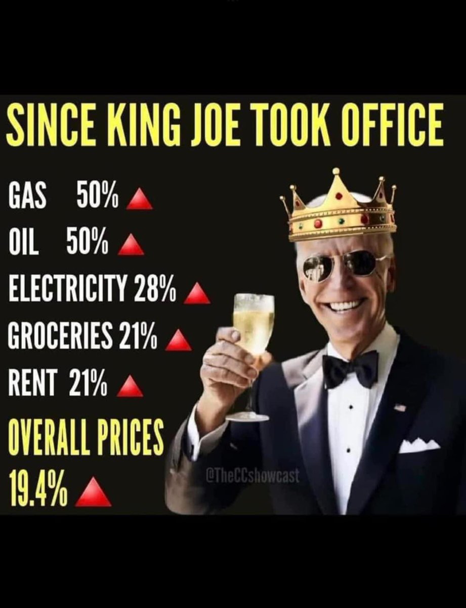 CowboyFL2's tweet photo. Only in bidens America can EVERYTHING be up 21-50% and then the overall increase in prices be up 19.4% 🤔 
#BidenMath https://t.co/VWnfyHs71d