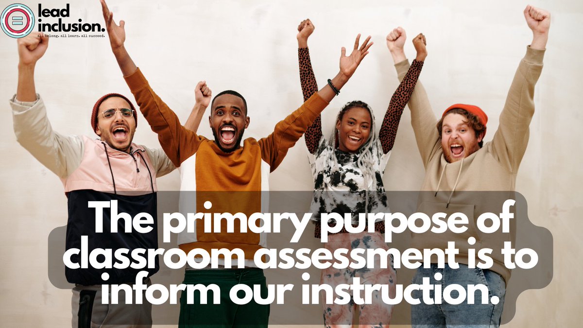 ✳️ The primary purpose of classroom #assessment is to inform our #instruction, not to determine a grade. #LeadInclusion #EdLeaders #Teachers #UDL #SBLchat #TG2Chat #ATAssessment #TeacherTwitter