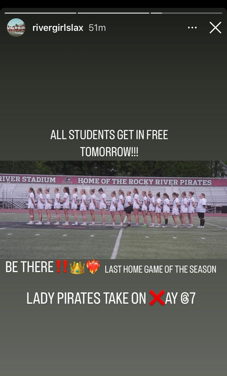 See you tomorrow night! @rivergirlslax @RRGirlsYouthLax