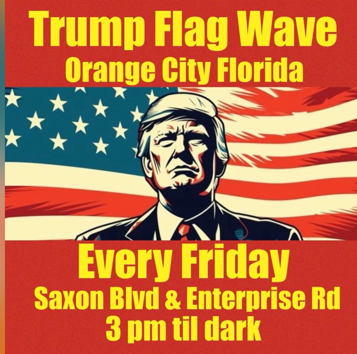 Trump Flag Wave every Friday. Come on out. Don’t be a bunch of lazy chicken shit pussies.