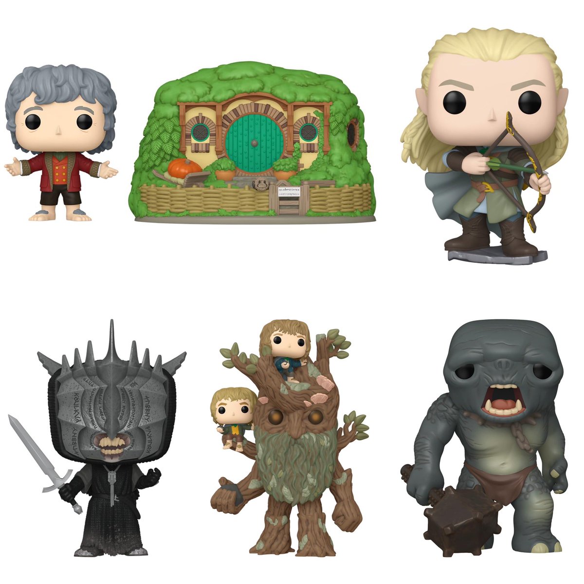 Preorder Now: Lord of the Rings Pops at Amazon! #Ad #LordoftheRings #LOTR . amzn.to/3WY9jVw . In order - Cave Troll, Legolas, Bilbo, Treebeard, & Mouth of Sauron. #Funko #FunkoPop #FunkoPopVinyl #Pop #PopVinyl #Collectibles #Collectible #FunkoCollector #FunkoPops