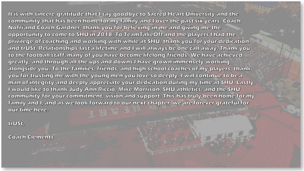 Mark Clements (@ballcoachc) on Twitter photo Thank you SHU! Thank you SHU!