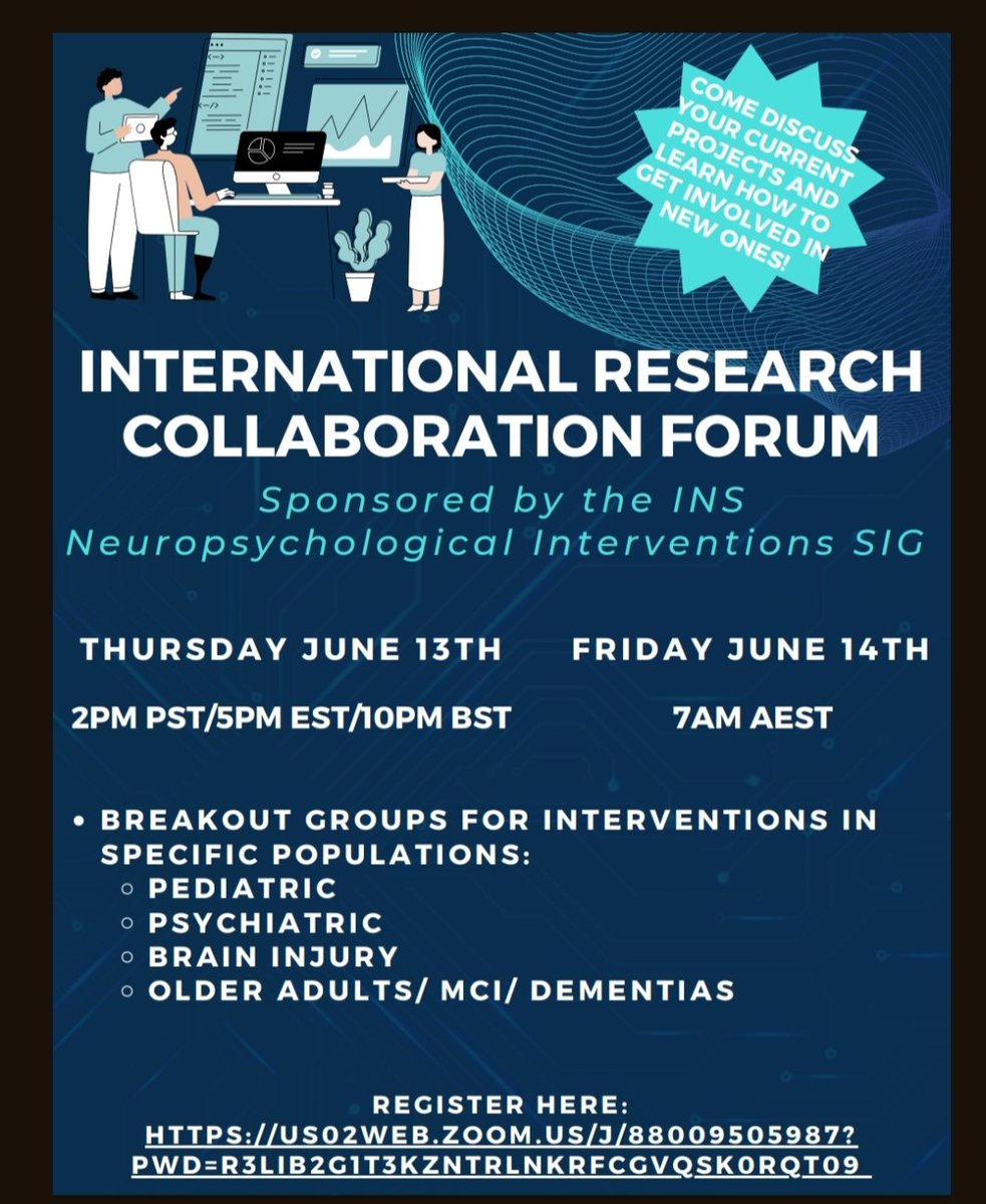 Join us for our <a href="/INSneuro/">INS</a> Neuropsychological Intervention SIG research collaboration event. details below