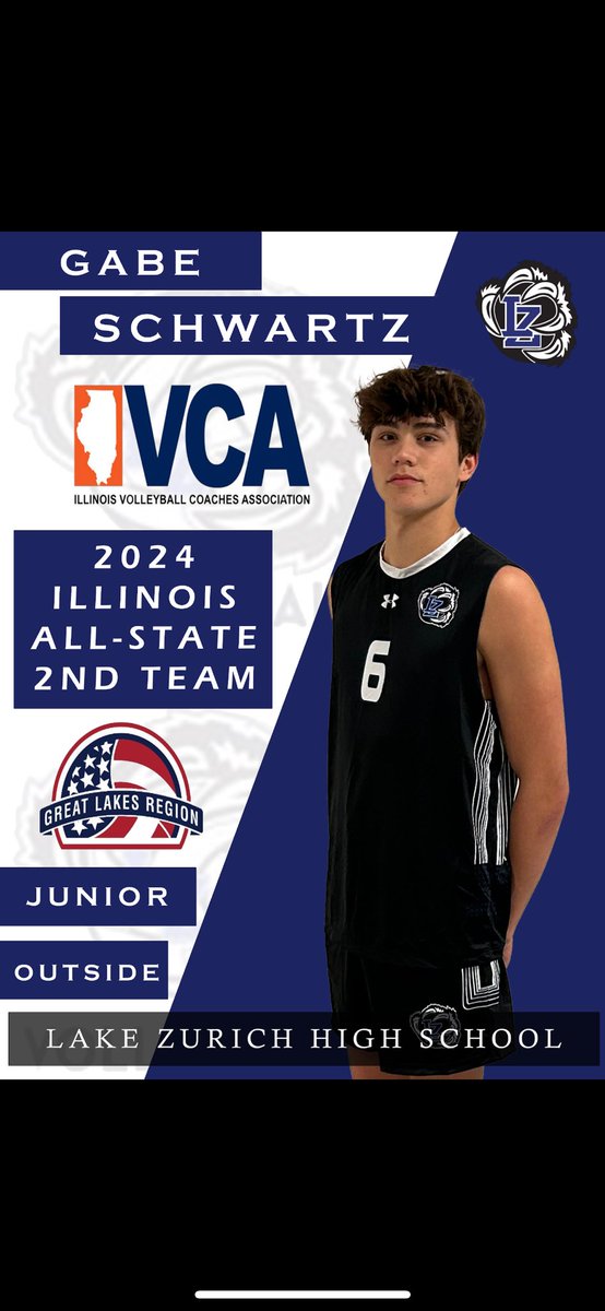Lake Zurich Volleyball (@lzbearsvb) on Twitter photo Congratulations to Junior (‘25) Outside, Gabe Schwartz, on being named to the IVCA All-State 2nd Team!
<a href="/lzhsathletics/">LZHS Athletics</a> <a href="/LZHSBEARS/">LZHS BEARS</a> <a href="/dhpreps/">Daily Herald Preps</a> <a href="/LZdistrict95/">Lake Zurich Community Unit School District 95</a> <a href="/IVCAcoaches/">Illinois Volleyball Coaches Association</a> <a href="/illprepvb/">Illprepvb.com</a> <a href="/LCNewsSunSport/">News-Sun Sports</a> <a href="/newssun/">Lake County News-Sun</a> Congratulations to Junior (‘25) Outside, Gabe Schwartz, on being named to the IVCA All-State 2nd Team!
<a href="/lzhsathletics/">LZHS Athletics</a> <a href="/LZHSBEARS/">LZHS BEARS</a> <a href="/dhpreps/">Daily Herald Preps</a> <a href="/LZdistrict95/">Lake Zurich Community Unit School District 95</a> <a href="/IVCAcoaches/">Illinois Volleyball Coaches Association</a> <a href="/illprepvb/">Illprepvb.com</a> <a href="/LCNewsSunSport/">News-Sun Sports</a> <a href="/newssun/">Lake County News-Sun</a>