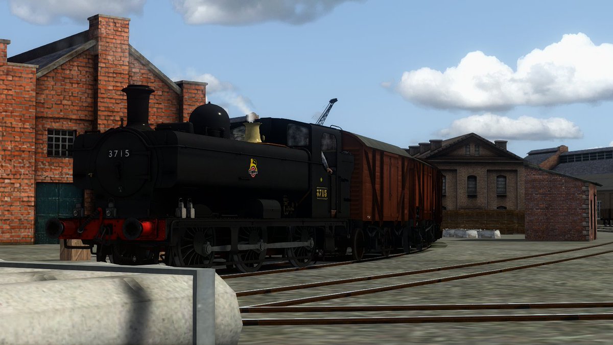 'Ex-GWR 8750 No.3715 'Taldem' performing shunting duties at Bloddingmouth Harbour'