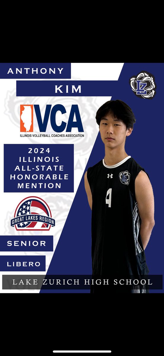 Lake Zurich Volleyball (@lzbearsvb) on Twitter photo Congratulations to Senior (‘24) Libero, Anthony Kim, on being named an IVCA All-State Honorable Mention!
<a href="/lzhsathletics/">LZHS Athletics</a> <a href="/LZHSBEARS/">LZHS BEARS</a> <a href="/LZdistrict95/">Lake Zurich Community Unit School District 95</a> <a href="/IVCAcoaches/">Illinois Volleyball Coaches Association</a> <a href="/illprepvb/">Illprepvb.com</a> Congratulations to Senior (‘24) Libero, Anthony Kim, on being named an IVCA All-State Honorable Mention!
<a href="/lzhsathletics/">LZHS Athletics</a> <a href="/LZHSBEARS/">LZHS BEARS</a> <a href="/LZdistrict95/">Lake Zurich Community Unit School District 95</a> <a href="/IVCAcoaches/">Illinois Volleyball Coaches Association</a> <a href="/illprepvb/">Illprepvb.com</a>