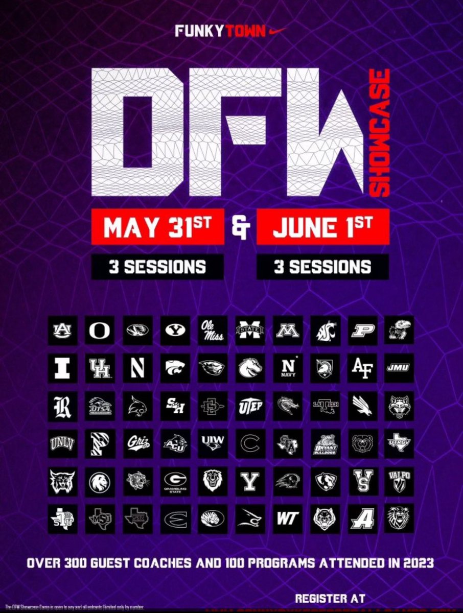 Can’t wait to come out and compete 

May 31st: 6pm Session      SMU
June 1st:  10am session      TCU

@FlighSkillz <a href="/daDBwhisperer/">Chet Brooks “Da DB Whisperer”</a> <a href="/RTexada/">Coach Texada</a> <a href="/JCastilloHFC/">Joe Castillo</a> <a href="/CoachBCarroll6/">Bryson Carroll</a> <a href="/Sullivan4Coach/">Benjamin Sullivan</a>