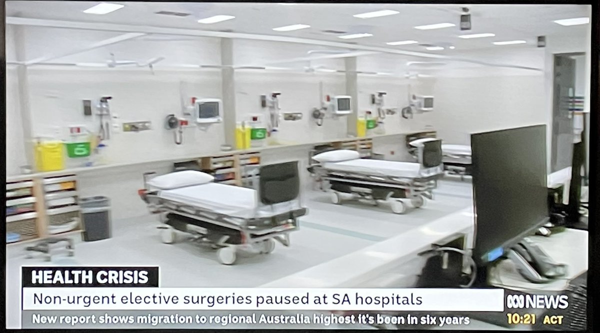 When your state’s health crisis makes national news - again.  Almost 300 staff off sick with COVID. This is a massive public health failure, driven by a political agenda. South Australians don’t deserve this!! 
@PMalinauskasMP @PictonChris 
#covid19aus