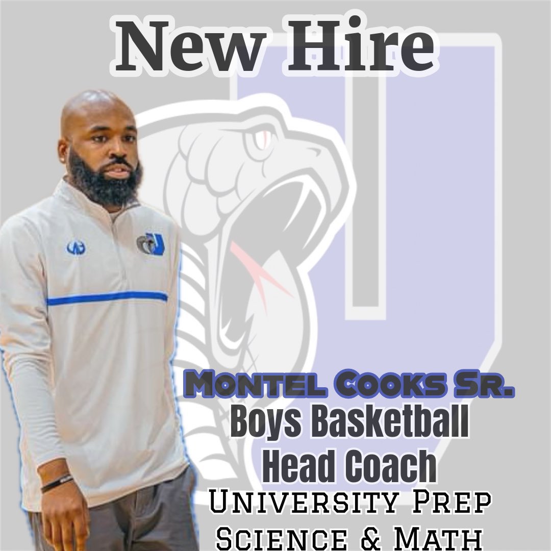 Congrats to @TelCooks8 on being hired as Head Coach at UPrep Science and Math!! We are glad some of the younger guys are finally getting a chance to run programs!! Great hire! #MittenRecruit