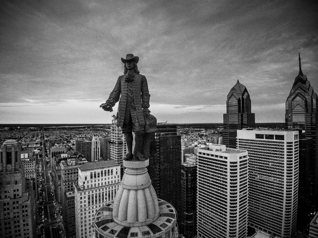 Center City Philly
~Philadelphia, PA             #photography #photooftheday #photograph #city #statue #GilbertKingElisa #landscape #shadows #monuments #skyscrapers #buildings #philly #skyline #blackandwhitephotography #sky #clouds #bnw #buildings #bridge #cityscape #aerial