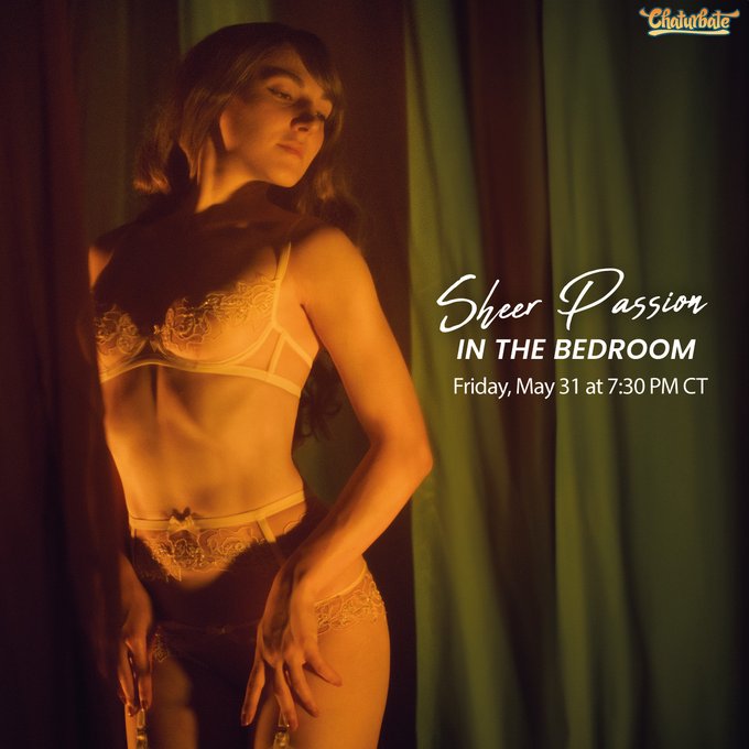🎟Ticket Show on Chaturbate🎟  ❤️&zwj;🔥Sheer Passion in the Bedroom❤️&zwj;🔥  Friday May 31 at 7:30pm CT https://t