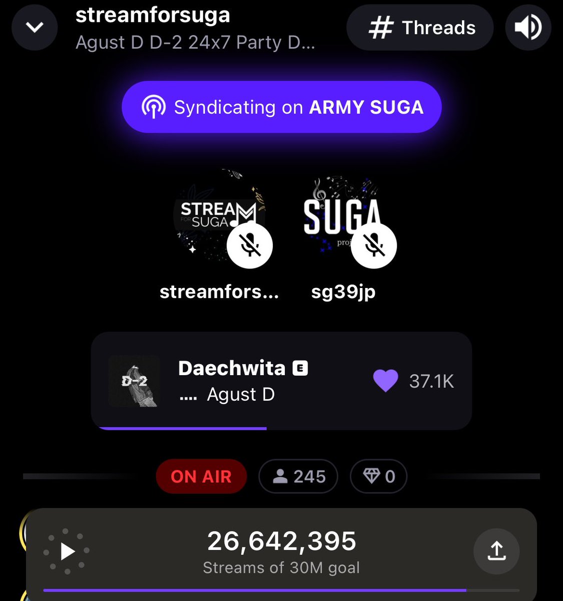lilacblue_39's tweet photo. ときどきはshazamってね🫶
AGUST D DYNASTY 
#4YearsWithD2
#DDAYTo1BILLION 
#D2To1BILLION
#SUGA #슈가 #AgustD https://t.co/djihA8Hunf