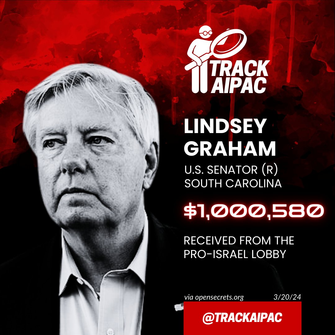 Million dollar man Lindsey Graham is doubling down on his rhetoric suggesting Israel nuke Gaza. #LikudLindsey