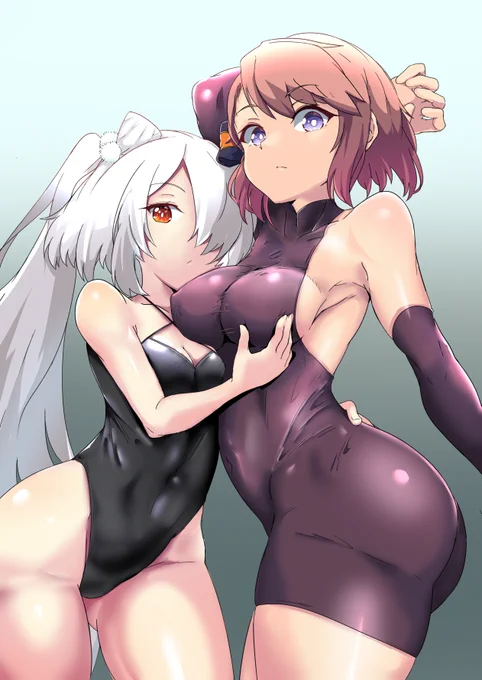 コミッションで描いたZ23とキエフ#アズールレーン 