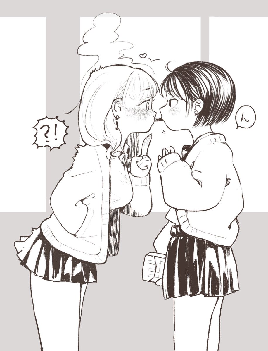 同じ百合カプまとめ再掲祭りです!ポッキーの2人🍫 