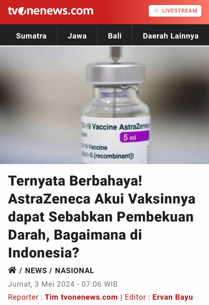 Nicho Silalahi (@nicho_silalahi) on Twitter photo Segera Audit Forensik <a href="/KemenkesRI/">Kementerian Kesehatan RI</a> dan <a href="/BPOM_RI/">Badan Pengawas Obat dan Makanan</a> Serta Tangkap dan Hukum Mati Para Pelaku Yang Mempermainkan Nyawa Rakyat Demi Meraup Cuan di Bisnis Vaksin, Buka Begitu Budi Gunadi Sadikan ? Segera Audit Forensik <a href="/KemenkesRI/">Kementerian Kesehatan RI</a> dan <a href="/BPOM_RI/">Badan Pengawas Obat dan Makanan</a> Serta Tangkap dan Hukum Mati Para Pelaku Yang Mempermainkan Nyawa Rakyat Demi Meraup Cuan di Bisnis Vaksin, Buka Begitu Budi Gunadi Sadikan ?
