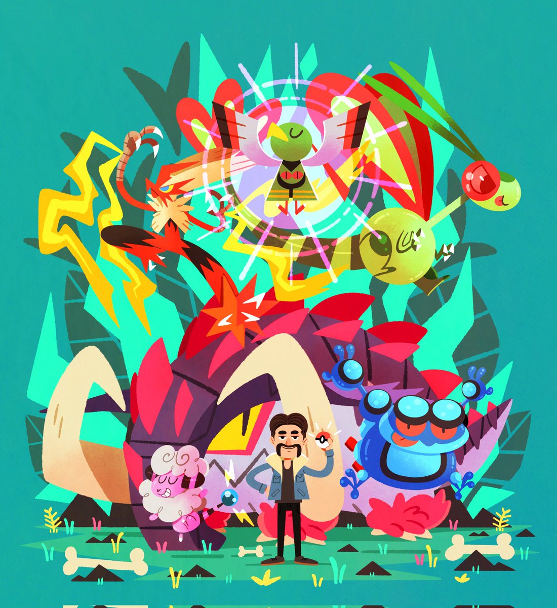 Julesdrawz's tweet image. My current commissions -
6 pokemon team with a trainer $125