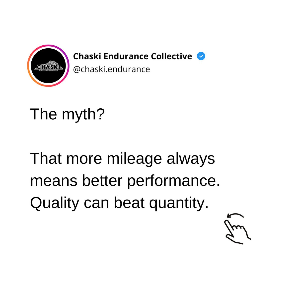 chaskiendurance's tweet image. The Myth That's Holding Back Your Running Progress! 🛑 It's not just about the miles. Learn the truth with @chaski.endurance. #RunningMyths #QualityOverQuantity #EfficientTraining
