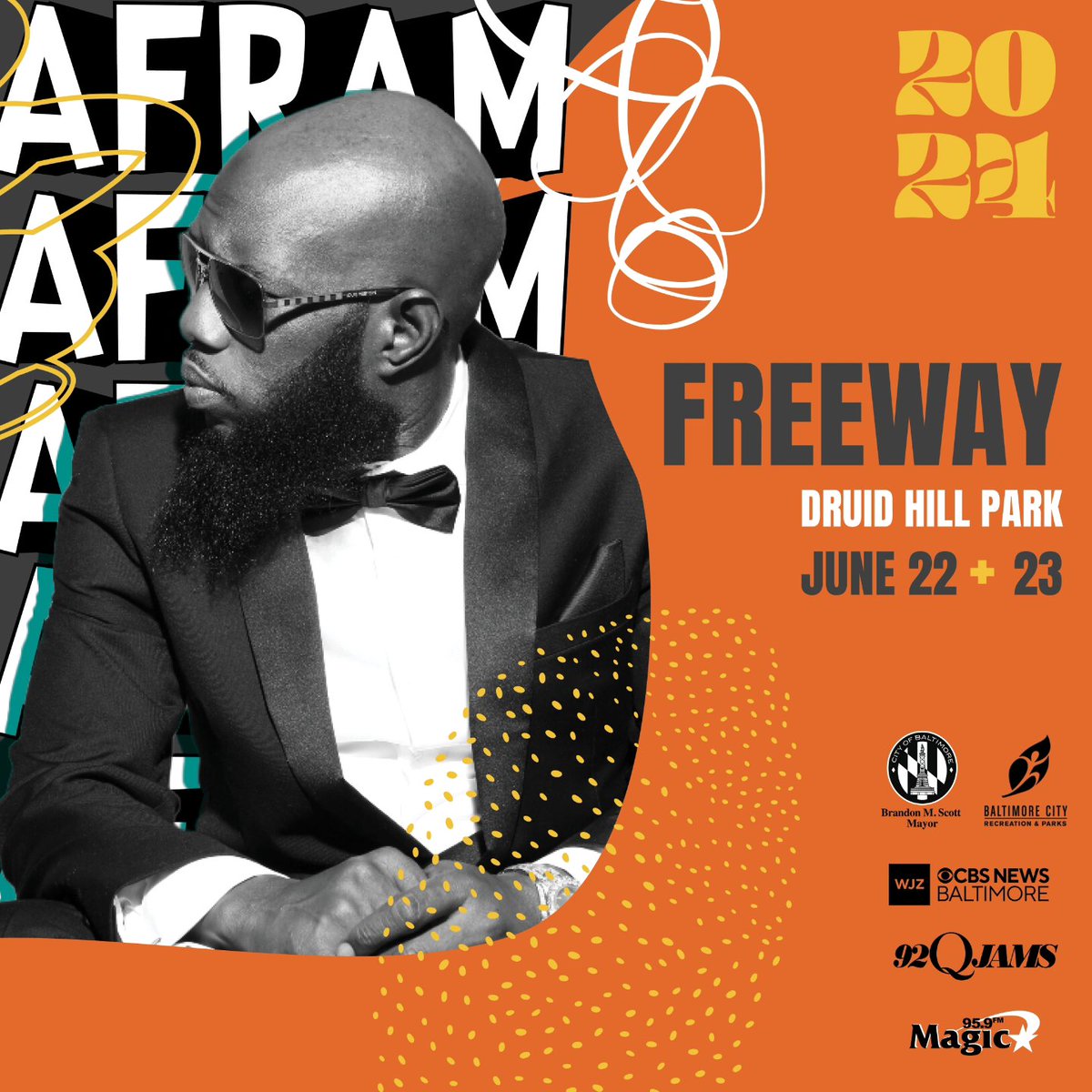 MayorBMScott's tweet photo. Baltimore #AFRAMILY y'all thought we were done announcing this year's lineup? Wrong! Joining the showstopping lineup we already announced...

Don't meet me there, beat me there! https://t.co/UFycR2vf11