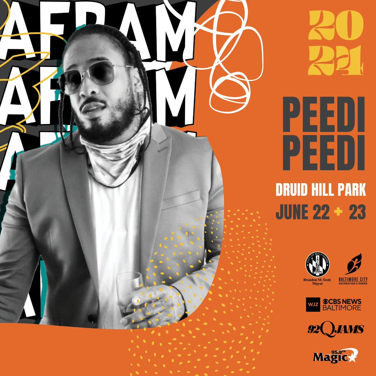 MayorBMScott's tweet photo. Baltimore #AFRAMILY y'all thought we were done announcing this year's lineup? Wrong! Joining the showstopping lineup we already announced...

Don't meet me there, beat me there! https://t.co/UFycR2vf11