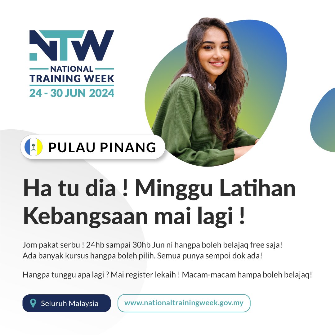 hrdcorp_'s tweet photo. Mai rapat, mai rapat. Ni mami ada 1 info baik punya untuk orang kita.

Mami nak habaq mai ni, dari 24 sampai 30 Jun nanti, kami ada 25,000 kursus latihan percuma untuk semua orang kita sepanjang Minggu Latihan Kebangsaan 2024 (NTW)! 

@scheekeong https://t.co/iB3F8bfoHq