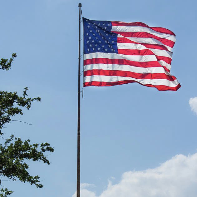 This is the flag we love and this is how we like to fly it on our flagpole.