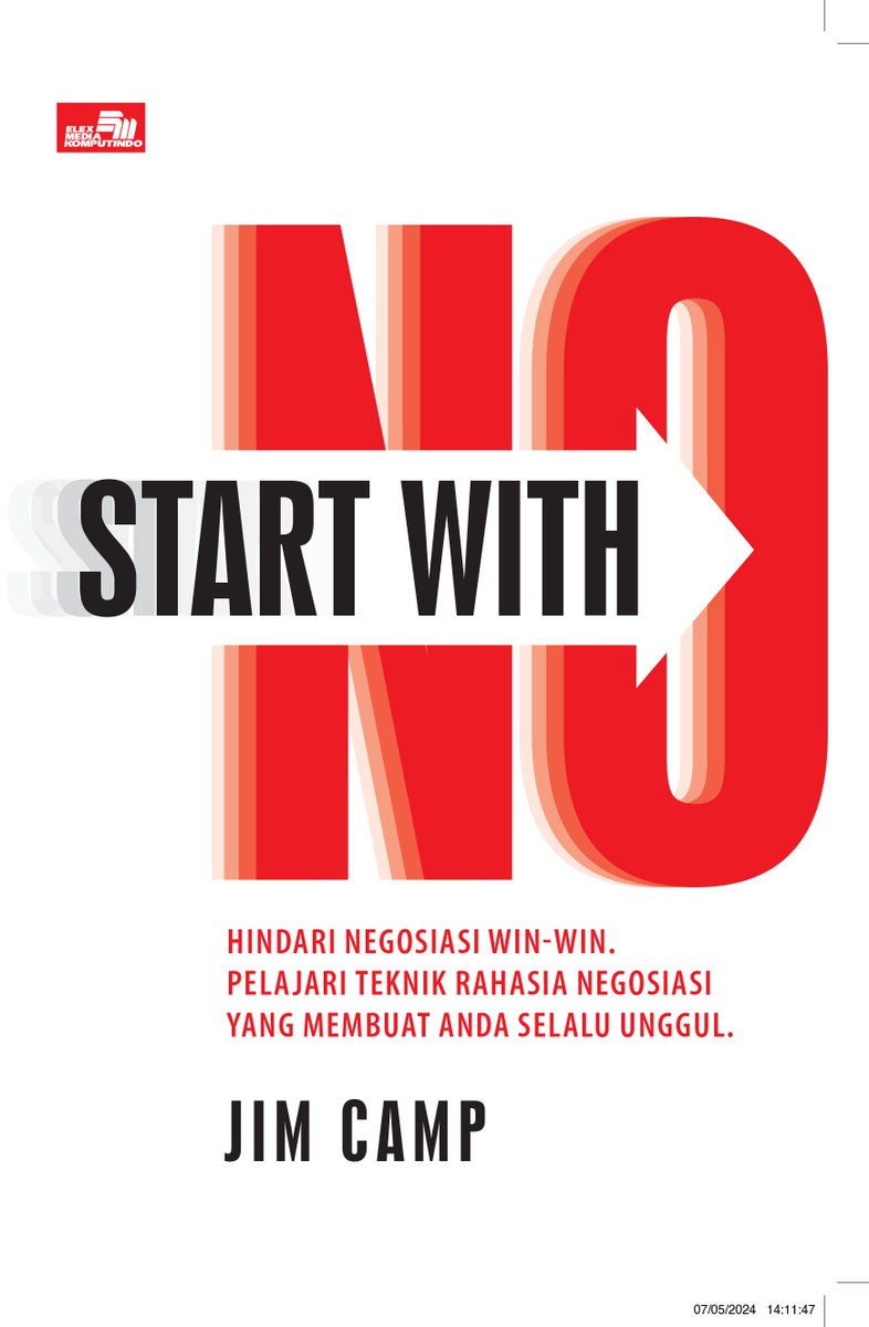 Ingin menjadi negosiator yang lebih efektif dan rasional? Yuk, baca panduan tepatnya lewat buku “Start with No” 😊 Dapatkan di gramedia.com/products/start…