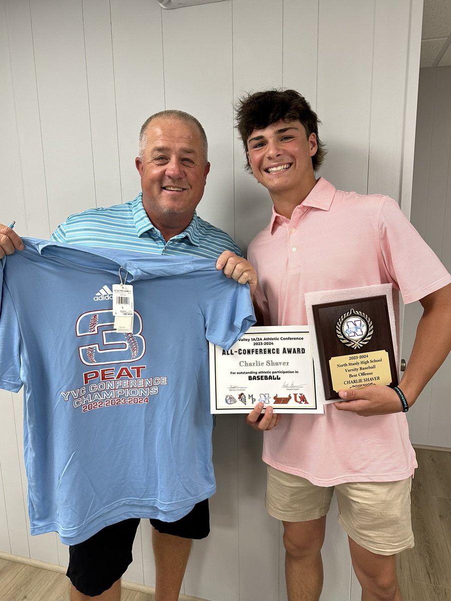 Great way to end my Sophmore season with the @_NSBaseball banquet. Blessed to be named All Conference for the 2nd year in a row & awarded NSHS Offensive MVP. We set the school record for most wins in a season & 3peat conference champs. I sure will miss the seniors & this season.