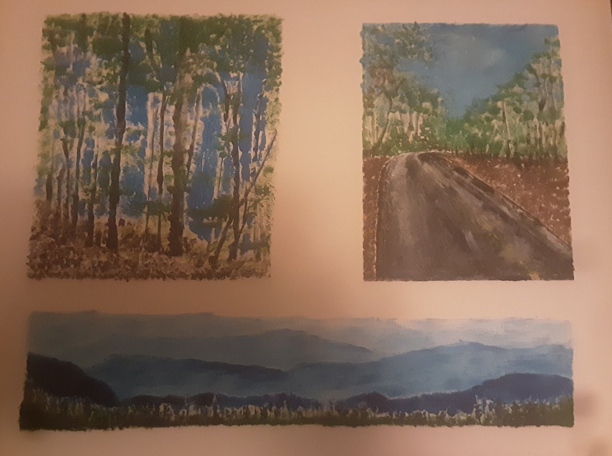 dsutton24's tweet image. "Paint Club" Scenes on Blue Ridge Parkway...acrylic