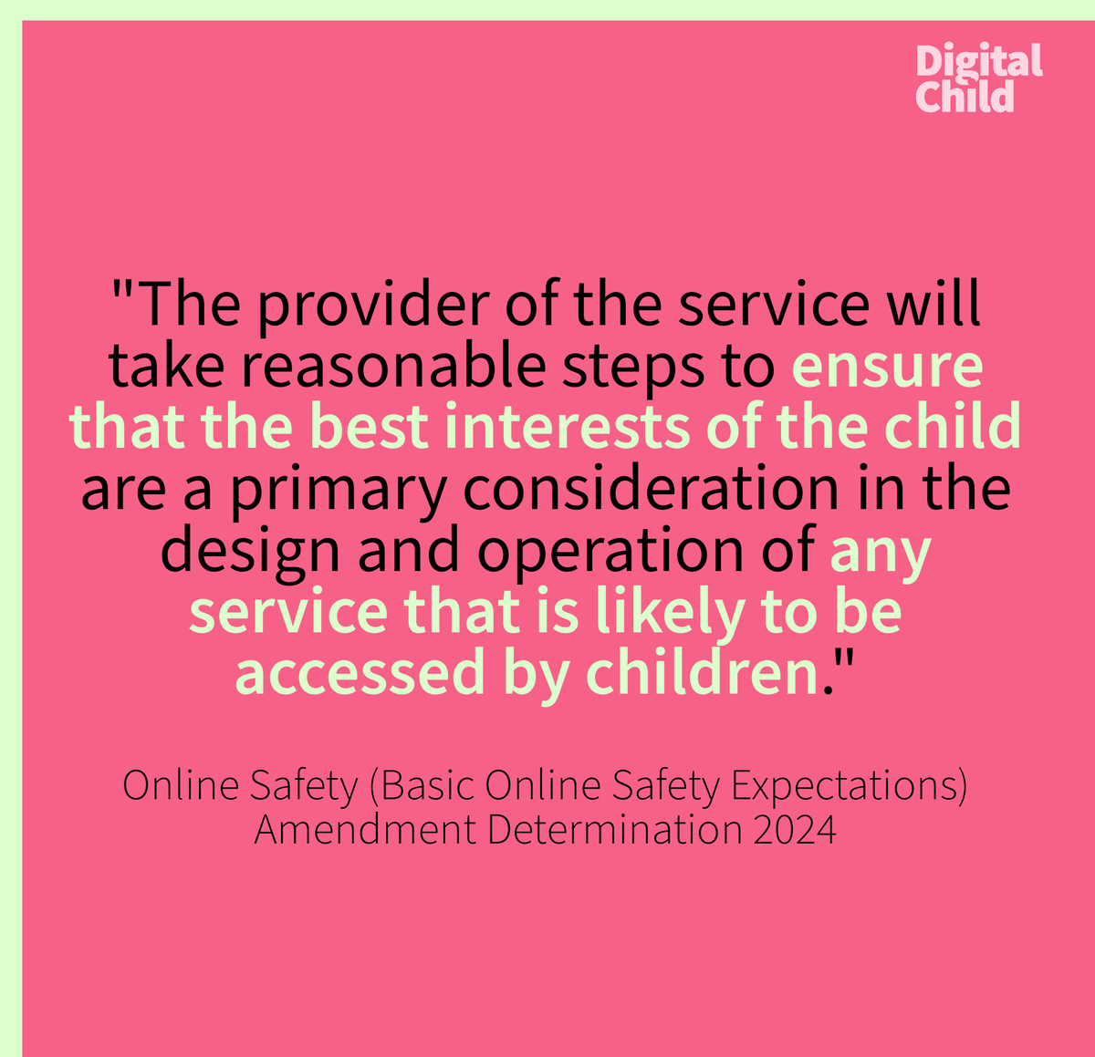 The outcome of public consultation on the Online Safety Determination is out! 

We're delighted that this update explicitly includes the best interests of children as a primary consideration for services likely to be accessed by children

#onlinesafety #digitaltechnology