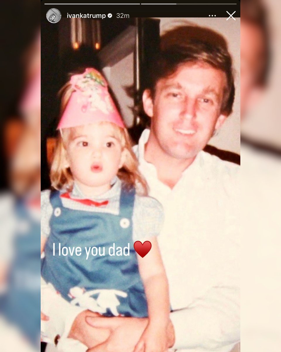 🚨IVANKA TRUMP POSTS HEART TOUCHING STORY IN SUPPORT OF HER FATHER, RIGHTFUL PRESIDENT TRUMP! 'I love you dad♥️,' @IvankaTrump wrote on her Instagram story along with a photo of herself as a child with President Trump. God bless President Trump!🙏