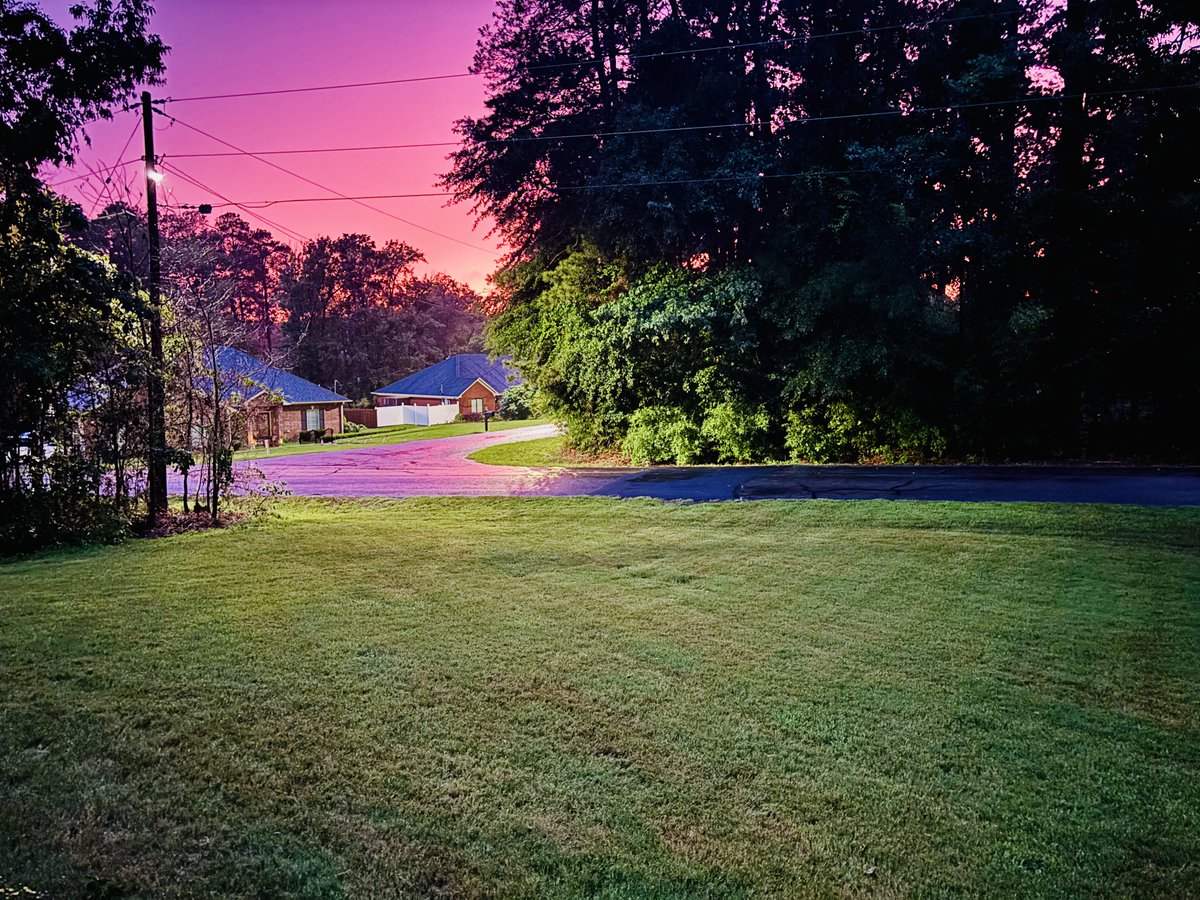 Glad I got that mow in today. Awesome colors after the storm. @OutKickTNML