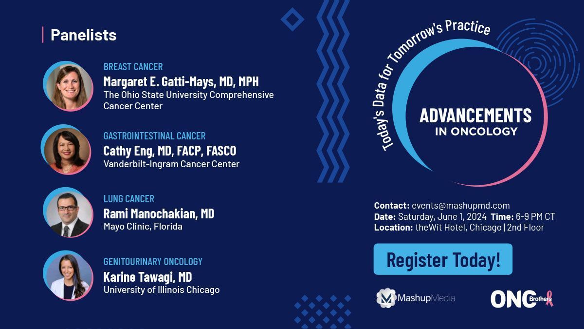 👋 Want to hear about the key #ASCO24 highlights in GI, GU, lung, and breast cancer? 🤩 The @OncBrothers Advancements in Oncology event on Saturday will have it all! 📧 Don't miss your chance - email events@mashupmd.com to secure your spot at this exclusive event! #ASCO2024