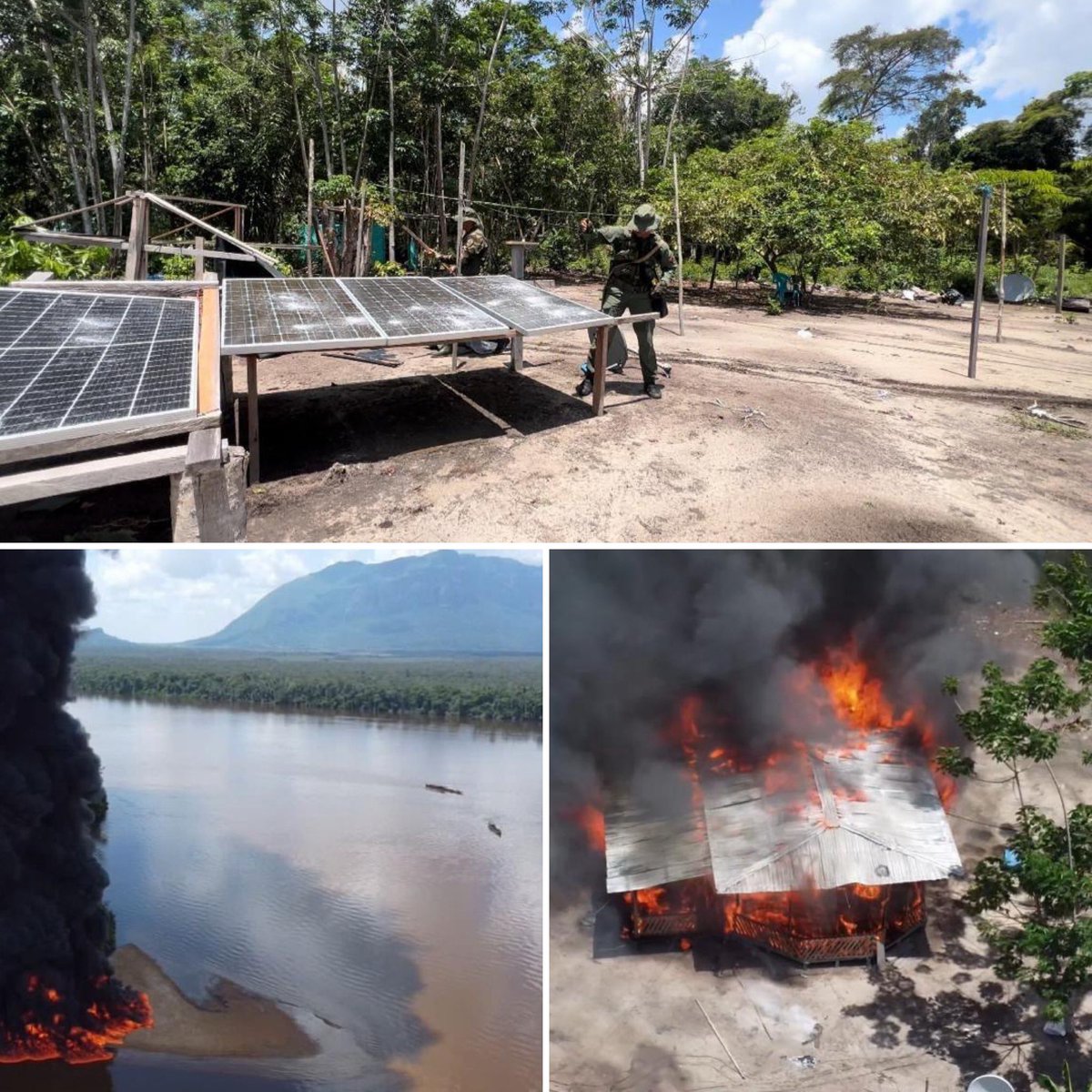 #FANB en despliegue permanente en el estado Amazonas, en misiones de protección ambiental y seguridad y defensa ! 

FANB en defensa del 5to objetivo estratégico del Plan de la Patria ! 
Nuestro territorio es territorio de paz y no permitiremos la degradación de nuestra naturaleza