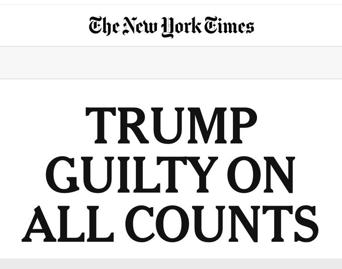 Trump GUILTY on all 34 (thirty-four) counts. To acquit him on at least one charge and pretend a bit of impartiality, the popular jury would have had to make the effort to study and understand the case. Too tiring for Biden voters. #Trump2024 #MAGA