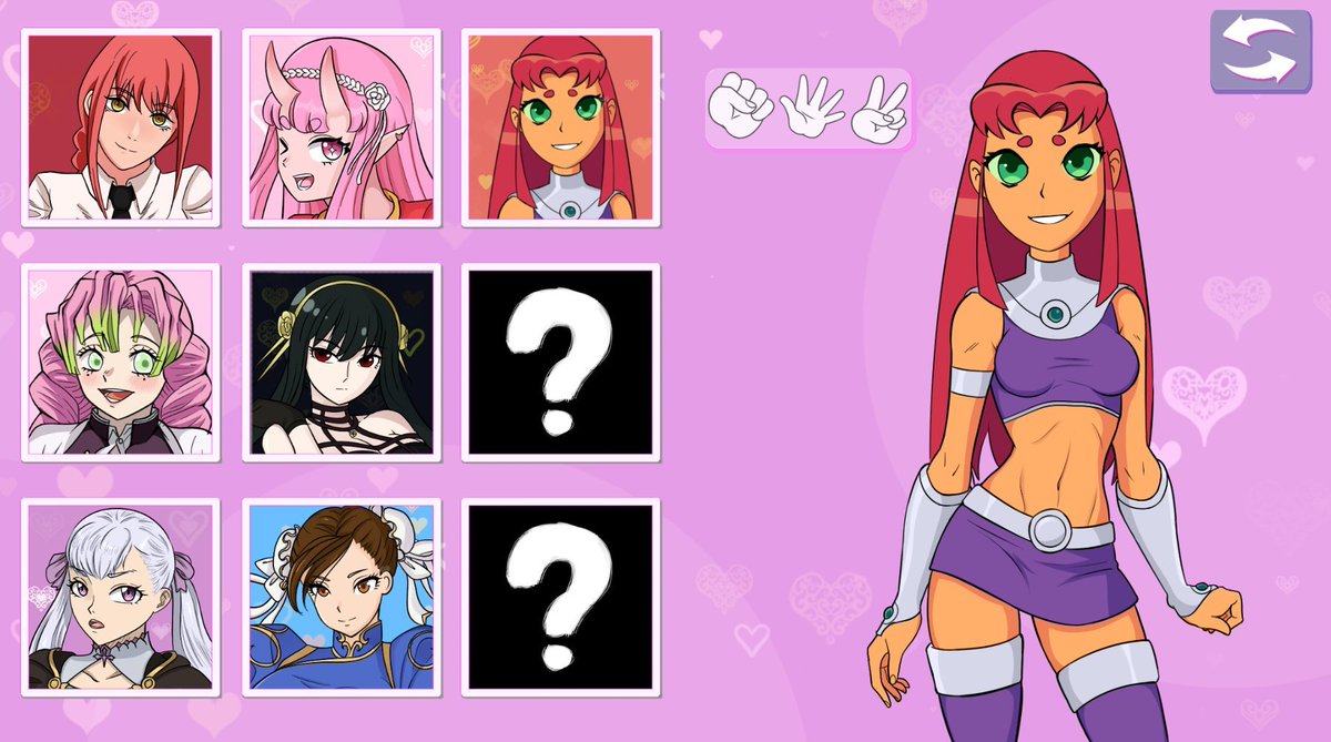 gsDiLu's tweet photo. Cachipun With Waifu v0.4 disponible para todos 💖
Una actualización bastante furry xd

Personaje añadido:
Gardevoir - Pokemon
Starfire - Teen Titans
Lola Bunny - Looney Tunes

#Lolabunny #rabbit #game #android #starfire #Gardevoir #juegoH https://t.co/RIXJ51yijh