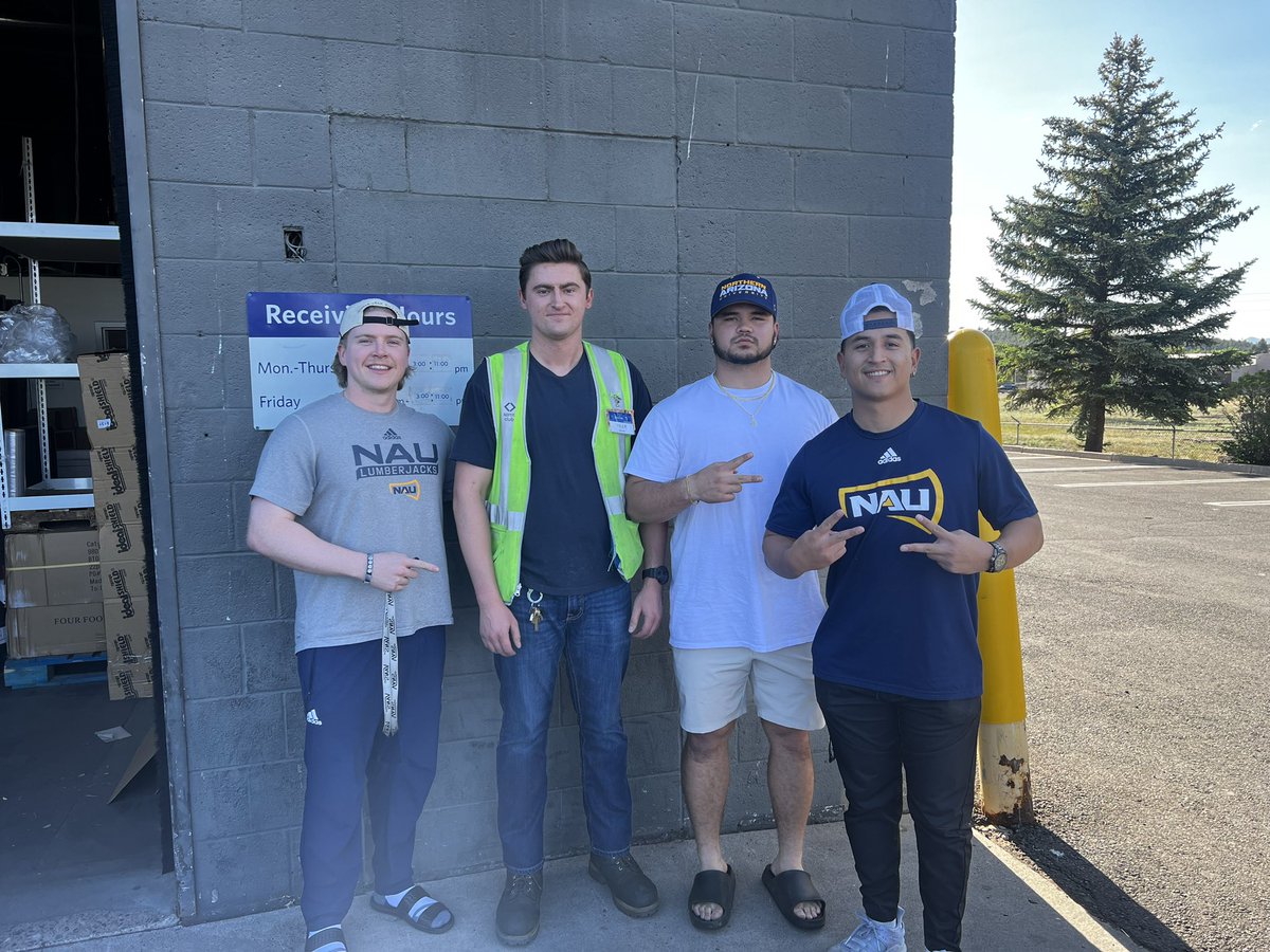 HUGE Thank you to @SamsClub in Flagstaff, AZ for your donation to NAU Football! Performing at 7,000 feet in elevation requires all athletes to be diligent of their hydration. Your generosity is going to make sure our athletes this summer will have all the hydration they need!