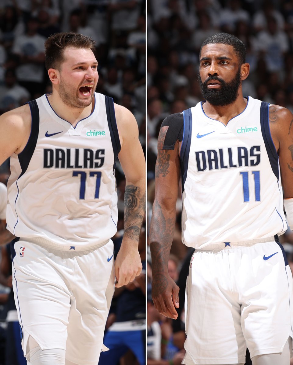 BleacherReport's tweet image. LUKA &amp;amp; KYRIE OUTSCORE THE WOLVES AT HALFTIME 🔥

Luka &amp;amp; Kyrie - 44 pts
Wolves - 40 pts

Mavs up by 29 🤯